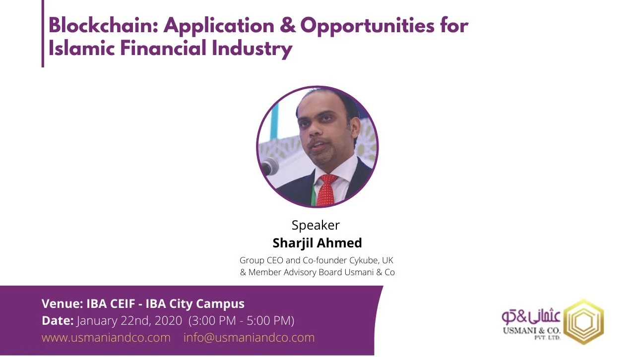 Sharjil Ahmed at the IBA CEIF blockchain forum 2020